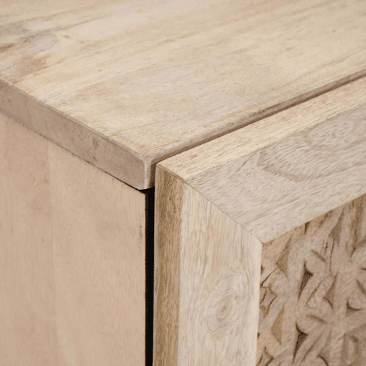 Mesa De Cabeceira - Mesinha De Cabeceira Bege 40 x 33 x 46 cm