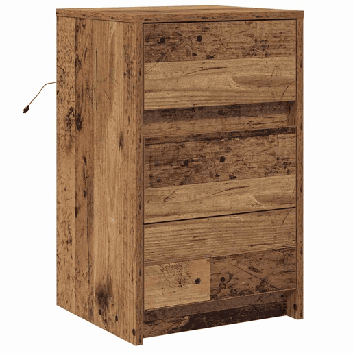 Mesa De Cabeceira - Mesinha De Cabeceira com gaveta Madeira antiga 38 x 34 x 61 cm