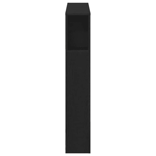vidaXL Cabeceira com Armário Carvalho preto 160 x 19 x 104.5 cm, Cabeceiras Modernas, Soluções de Armazenamento, Design Funcional, Móveis Compactos para Ambientes Urbanos