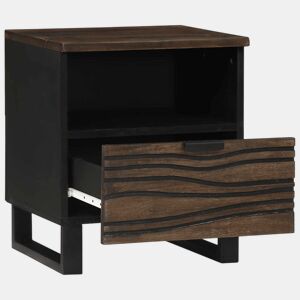 Mesa De Cabeceira - Mesinha De Cabeceira com gaveta Nogueira 40 x 33 x 46 cm