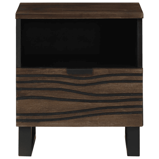 Mesa De Cabeceira - Mesinha De Cabeceira com gaveta Nogueira 40 x 33 x 46 cm