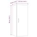 Armario de pared Cuby tirador con estantes 35 Armario de pared Cuby tirador con estantes 35 Gris