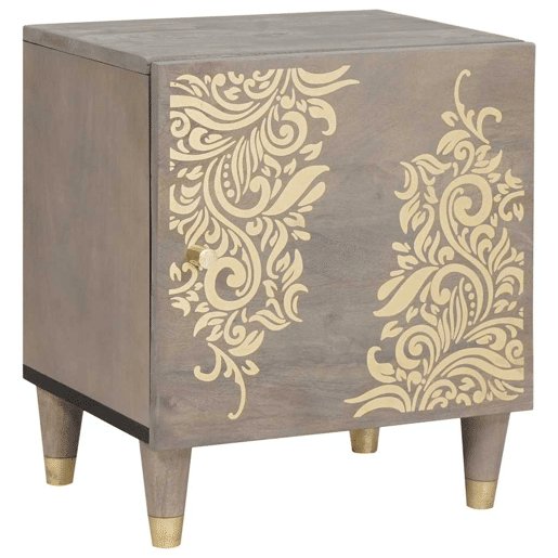 Mesa De Cabeceira - Mesinha De Cabeceira Cinzeto 40 x 33 x 46 cm