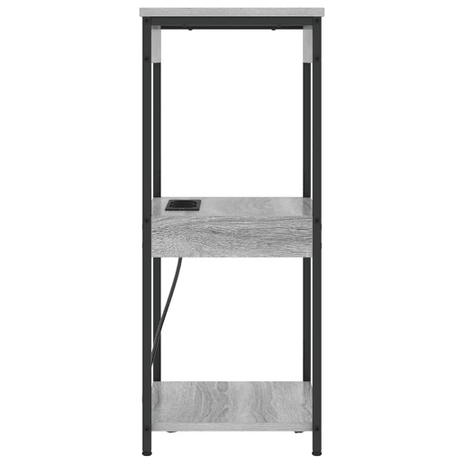 Mesa De Cabeceira - Mesinha De Cabeceira com Estação de Carregamento Sonoma cinzento