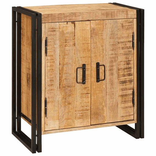 Mesa De Cabeceira - Mesinha De Cabeceira Castanho Madeira de manga rústica