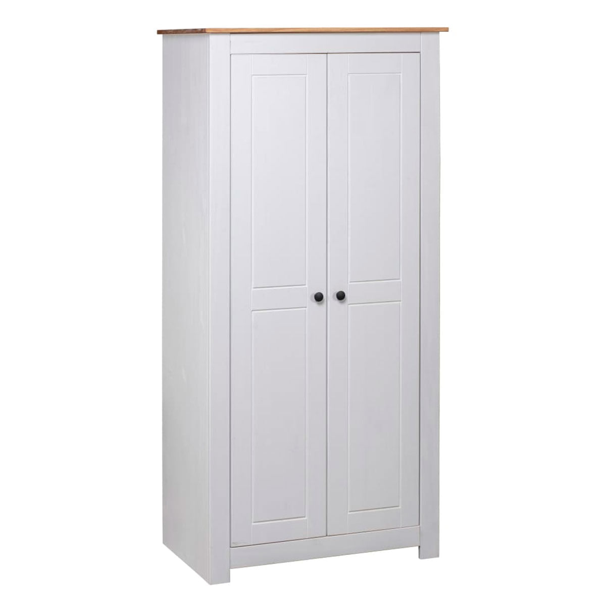 Armario panamá 2 puertas madera de pino blanco 171,5x80x50 cm