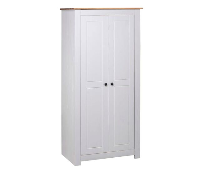 Armario panamá 2 puertas madera de pino blanco 171,5x80x50 cm