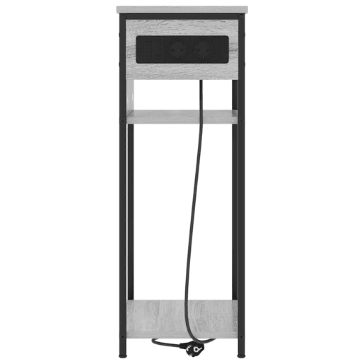 Mesa De Cabeceira - Mesinha De Cabeceira Sonoma cinzento 41 x 28 x 76 cm