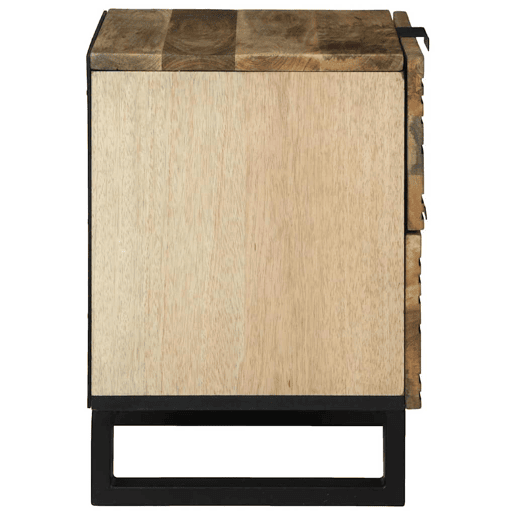 Lote de 2 Mesa De Cabeceira - Mesinha De Cabeceira com gaveta Castanho 40 x 33 x 46 cm