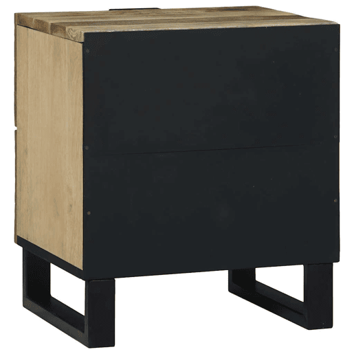 Lote de 2 Mesa De Cabeceira - Mesinha De Cabeceira com gaveta Castanho 40 x 33 x 46 cm