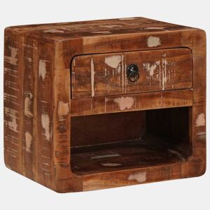 Mesa De Cabeceira De Parede - Mesinha De Cabeceira Multicolor 40 x 30 x 36 cm