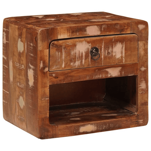 Mesa De Cabeceira De Parede - Mesinha De Cabeceira Multicolor 40 x 30 x 36 cm
