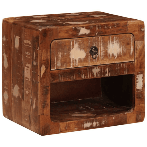 Mesa De Cabeceira De Parede - Mesinha De Cabeceira Multicolor 40 x 30 x 36 cm