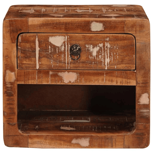 Mesa De Cabeceira De Parede - Mesinha De Cabeceira Multicolor 40 x 30 x 36 cm