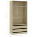 Armario Dafne sin puertas cajones 100 Armario Dafne sin puertas cajones 100 Natural