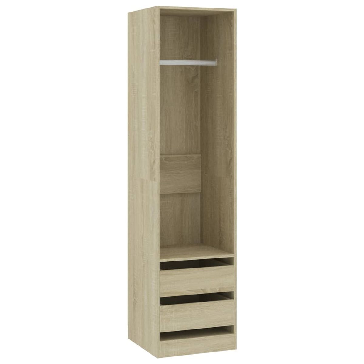 Armario auxiliar Arco  cajones + barra para colgar  x 50 Roble