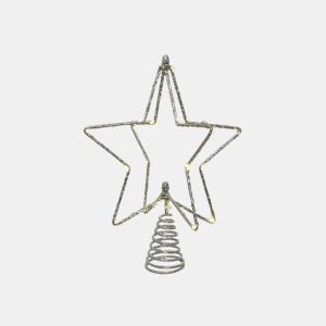 Estrela de Natal Lumineo Prateado Metalen draad 20 x 5 x 25 cm MicroLED