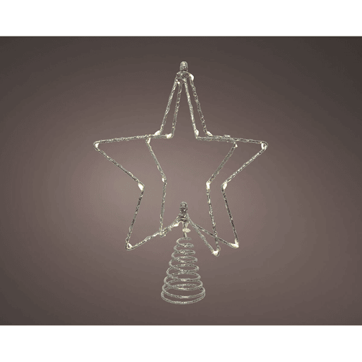 Estrela de Natal Lumineo Prateado Metalen draad 20 x 5 x 25 cm MicroLED