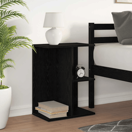 Mesa De Cabeceira - Mesinha De Cabeceira 46,5x29x61cm derivados madeira preto
