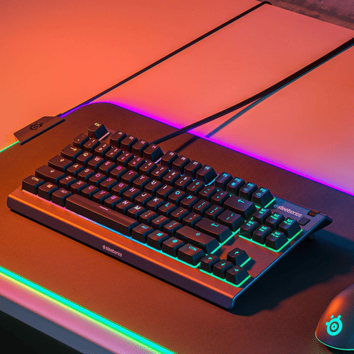 Teclado Gaming SteelSeries APEX 3 TKL Preto Qwerty espanhol