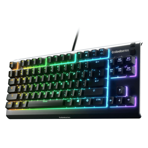 Teclado Gaming SteelSeries APEX 3 TKL Preto Qwerty espanhol