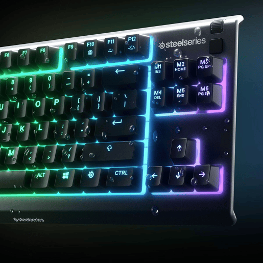 Teclado Gaming SteelSeries APEX 3 TKL Preto Qwerty espanhol