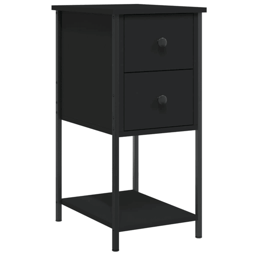 Mesa De Cabeceira - Mesinha De Cabeceira 32x42x70 cm derivados de madeira preto