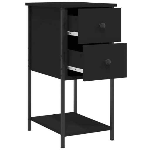 Mesa De Cabeceira - Mesinha De Cabeceira 32x42x70 cm derivados de madeira preto