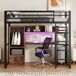 Cama alta para niños 94x203 Cama alta para niños 94x203 Negro