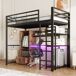 Cama alta para niños 94x203 Cama alta para niños 94x203 Negro