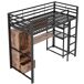 Cama alta para niños 94x203 Cama alta para niños 94x203 Negro