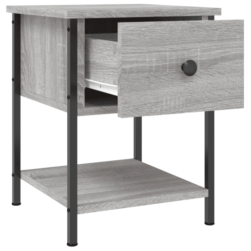 Mesa De Cabeceira - Mesinha De Cabeceira 34x35,5x45 cm derivados madeira cinza sonoma