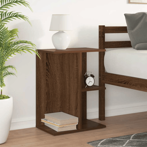 Mesa De Cabeceira - Mesinha De Cabeceira 46,5x29x61cm derivados madeira carvalho castanho