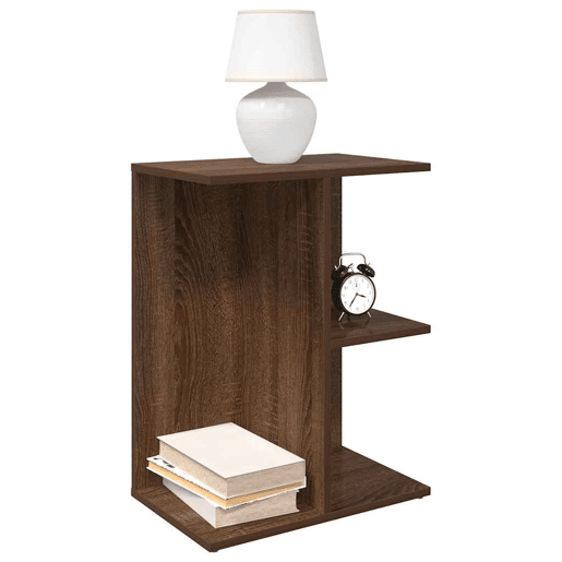 Mesa De Cabeceira - Mesinha De Cabeceira 46,5x29x61cm derivados madeira carvalho castanho