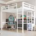 Cama alta para niños 144x204 Cama alta para niños 144x204 Blanco