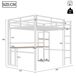 Cama alta para niños 144x204 Cama alta para niños 144x204 Blanco