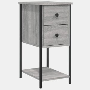 Mesa De Cabeceira - Mesinha De Cabeceira 32x42x70 cm derivados madeira sonoma cinza