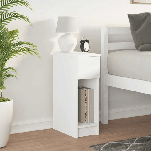 Mesa De Cabeceira - Mesinha De Cabeceira com gaveta 20x36x60 cm branco