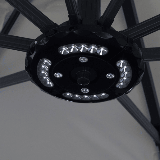 Luz LED para guarda-sol à distância, Lampada LED, Preto, 19x19x3 cm
