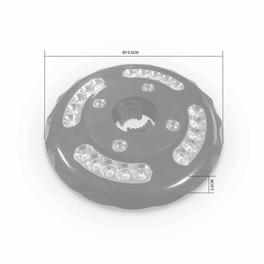 Luz LED para guarda-sol à distância, Lampada LED, Preto, 19x19x3 cm