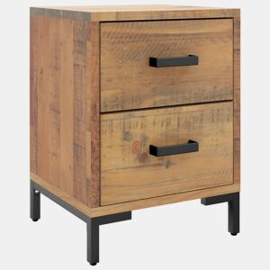 Mesa De Cabeceira - Mesinha De Cabeceira 36x30x45 cm pinho maciço castanho