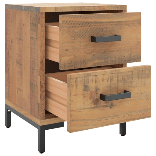 Mesa De Cabeceira - Mesinha De Cabeceira 36x30x45 cm pinho maciço castanho Mesa De Cabeceira - Mesinha De Cabeceira 36x30x45 cm pinho maciço castanho