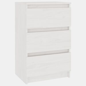 Mesa De Cabeceira - Mesinha De Cabeceira 40x29,5x64 cm madeira de pinho maciça branco