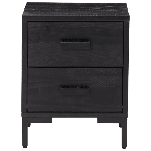Mesa De Cabeceira - Mesinha De Cabeceira 36x30x45 cm pinho maciço preto Mesa De Cabeceira - Mesinha De Cabeceira 36x30x45 cm pinho maciço preto