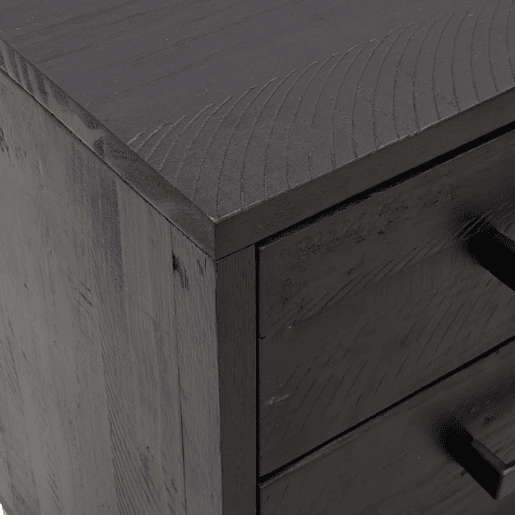 Mesa De Cabeceira - Mesinha De Cabeceira 36x30x45 cm pinho maciço preto Mesa De Cabeceira - Mesinha De Cabeceira 36x30x45 cm pinho maciço preto