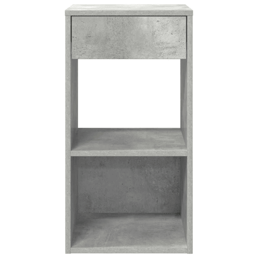 Lote de 2 Mesa De Cabeceira - Mesinha De Cabeceira c gaveta 35x34x66,5cm cinzento cimento