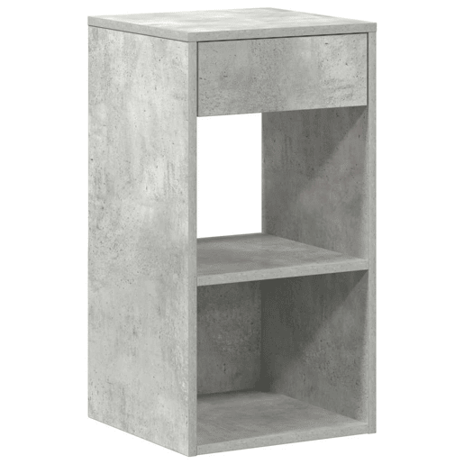 Lote de 2 Mesa De Cabeceira - Mesinha De Cabeceira c gaveta 35x34x66,5cm cinzento cimento