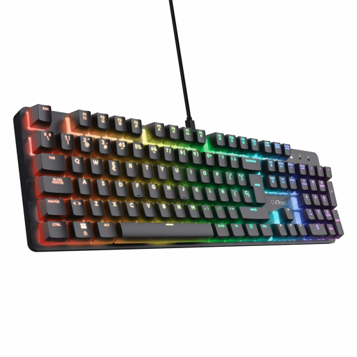 Teclado Gaming Trust 25682 Preto Qwerty espanhol