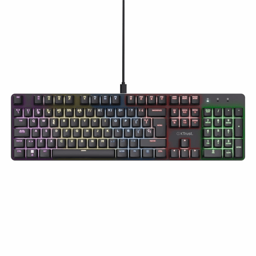 Teclado Gaming Trust 25682 Preto Qwerty espanhol