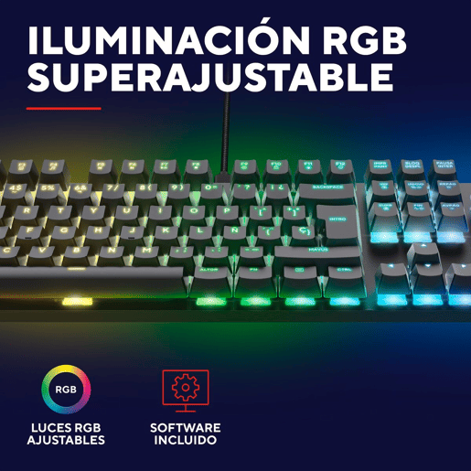 Teclado Gaming Trust 25682 Preto Qwerty espanhol